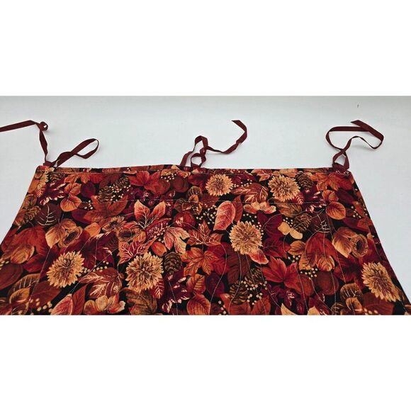 Handmade Autumn Floral Quilt Wall Hanging Decor With Ties Signed By Sheri hoss - Picture 7 of 9